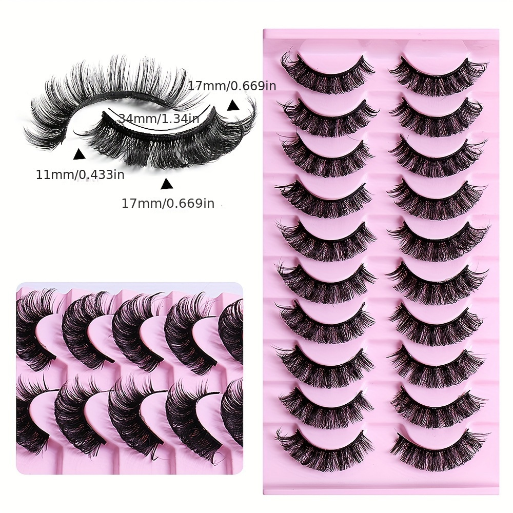 10 Pairs Lashes Thick Curly Dr - đánh giá và giá Eyelash Extension Russian