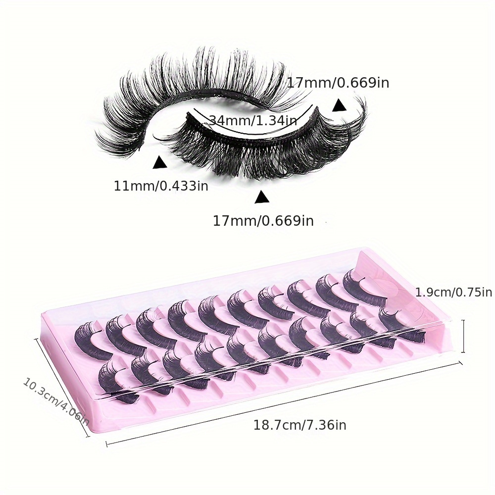 10 Pairs Lashes Thick Curly Dr - đánh giá và giá Eyelash Extension Russian