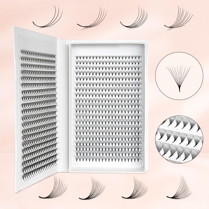 800/1600 Premade Volume Lash F - đánh giá và giá Eyelash Extension Human Hair