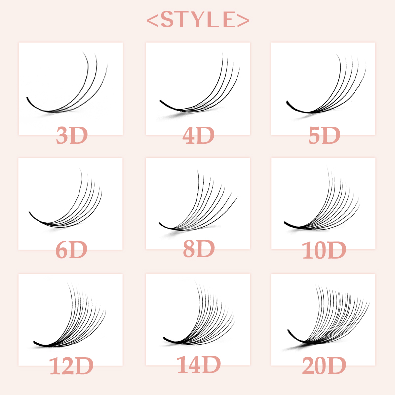 800/1600 Premade Volume Lash F - đánh giá và giá Eyelash Extension Human Hair